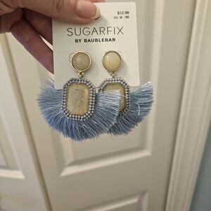 Sugarfix by Baublebar Blue Fringe Earrings